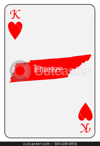 320x464 Usa Playing Card King Hearts Stock Vector