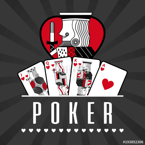 500x500 Deck Of Card Casino Poker King Hearts Black Rays Background Vector