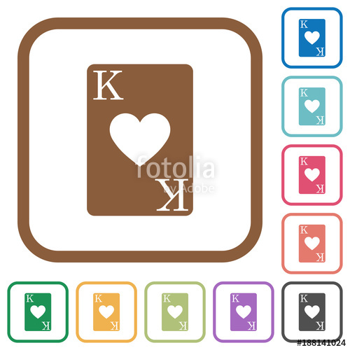 500x500 King Of Hearts Card Simple Icons Stock Image And Royalty Free