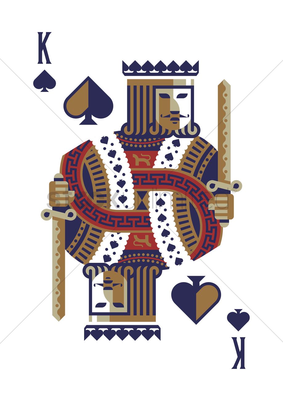 919x1300 King Of Spades Vector Image