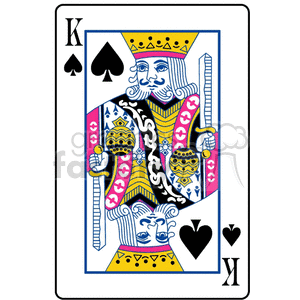 300x300 Royalty Free King Of Spades 171661 Vector Clip Art Image