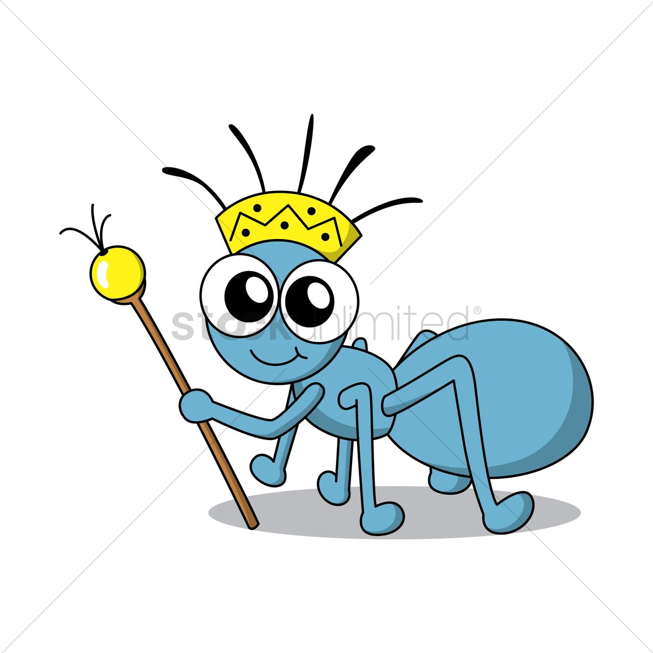 1300x1300 Ant King Vector Image