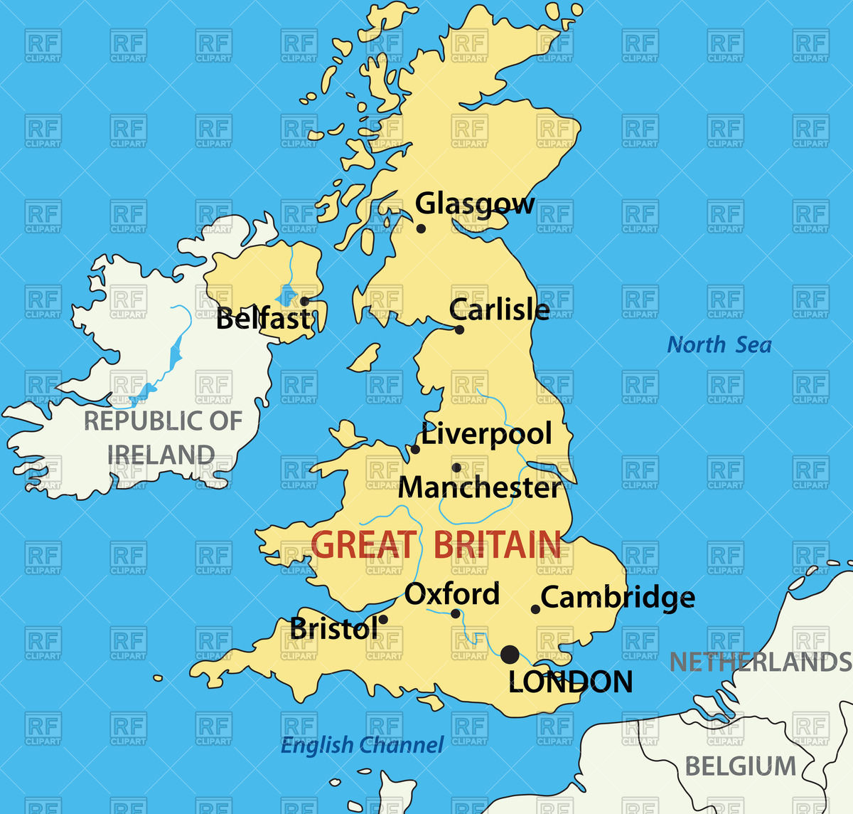 1200x1144 Map Of The United Kingdom Vector Image Vector Artwork Of Objects