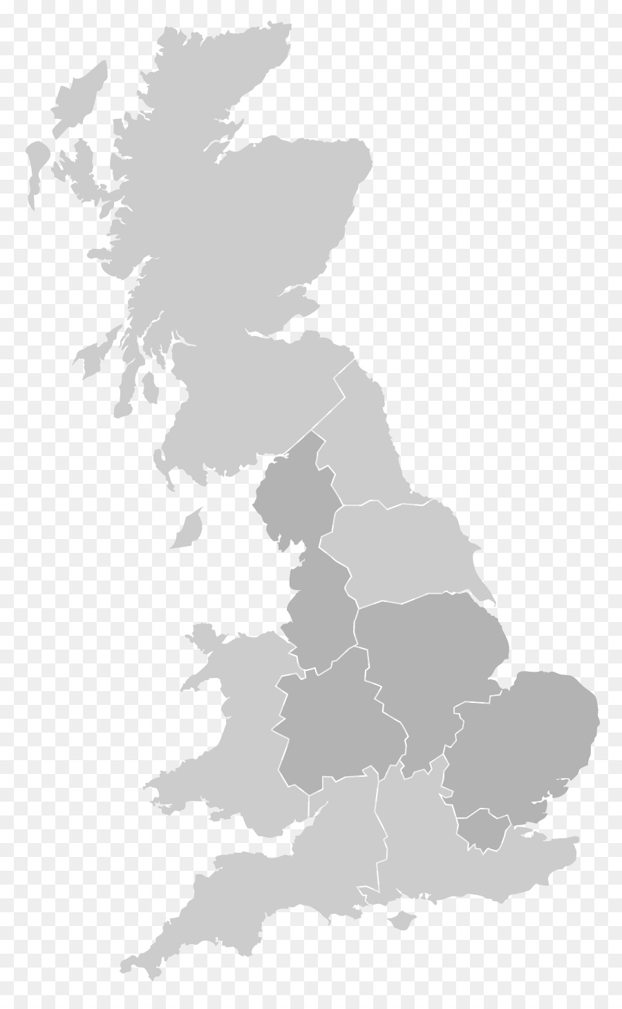 900x1460 United Kingdom Vector Map Royalty Free