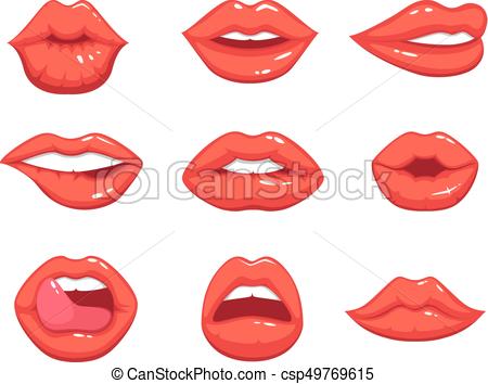 450x354 Makeup Illustrations In Cartoon Style. Beautiful Smiling Female