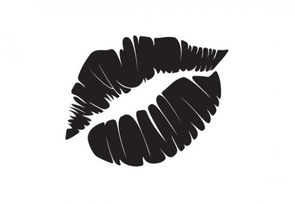 600x414 Lips Mark Kiss Vector Illustration