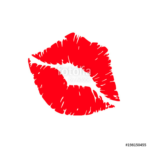 500x500 Print Of Lips Kiss Vector Background Stock Image And Royalty Free