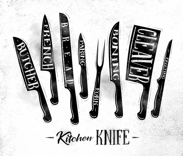600x513 Kitchen Knife Poster Template Vector 04 Free Download