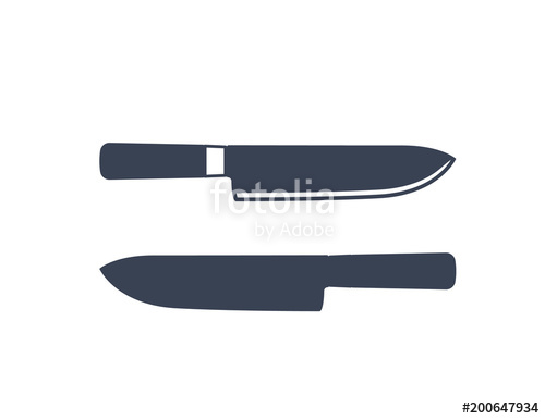 500x385 Knives On White, Chef Knife Vector Illustration Stock Image And