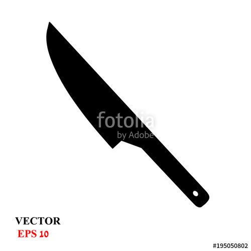 500x500 Kitchen Knife. Vector Icon Stock Image And Royalty Free Vector
