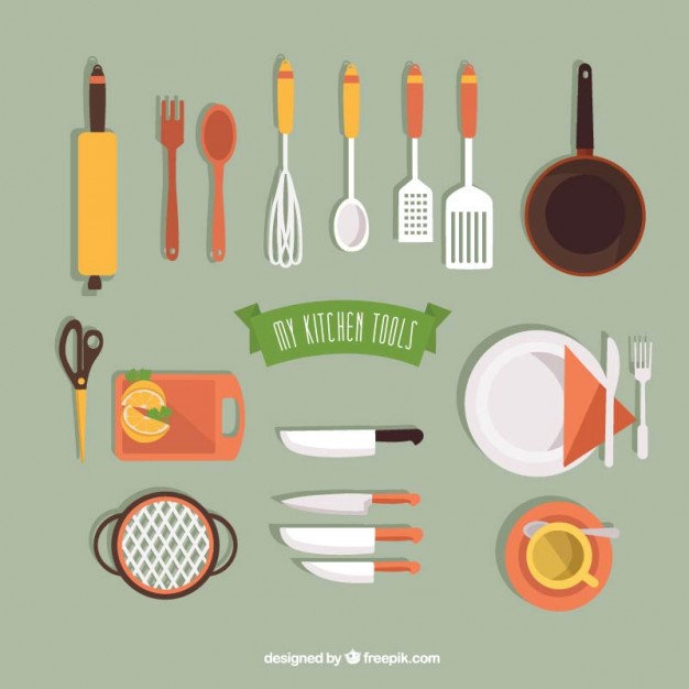 626x626 My Kitchen Tools Collection Vector Free Download