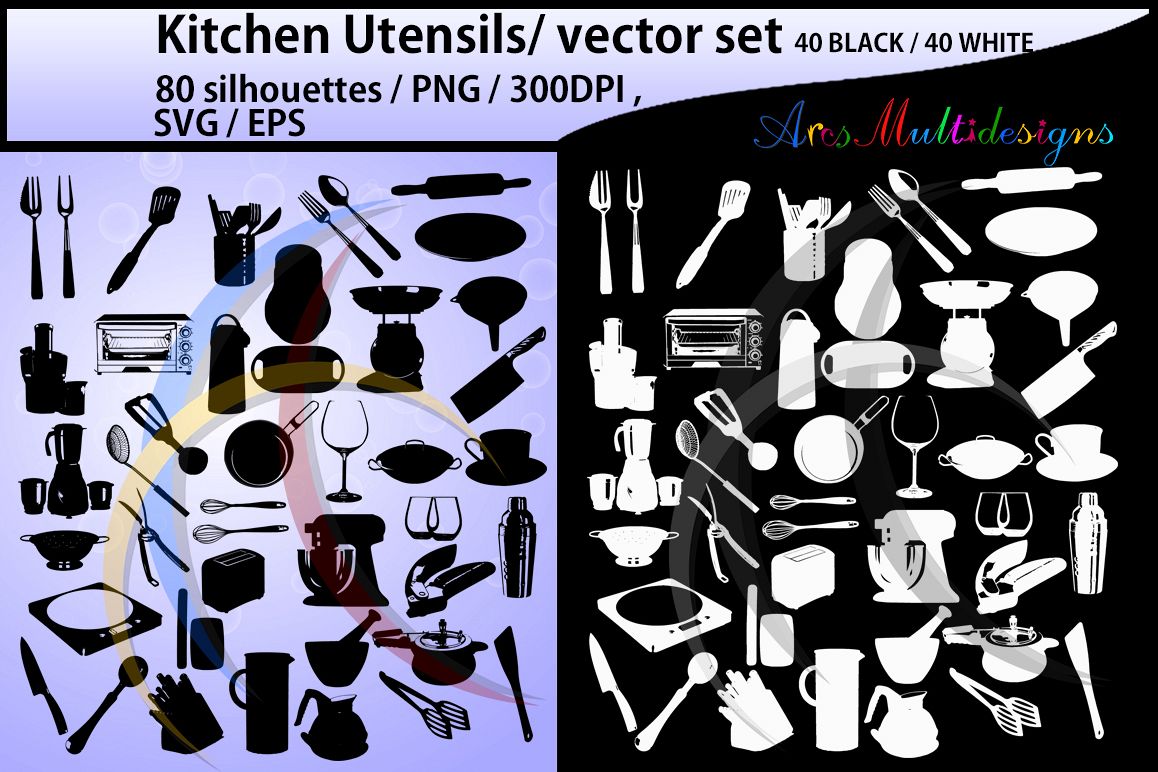 Kitchen Utensils Vector at GetDrawings | Free download