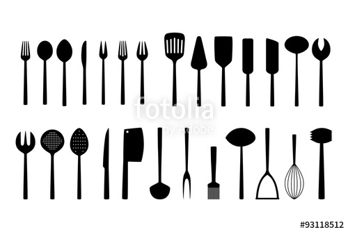 500x334 Set Of Kitchen Tools, Vector Illustration Stock Image And Royalty
