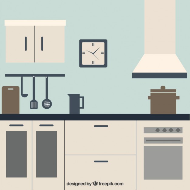 626x626 White Kitchen Vector Free Download