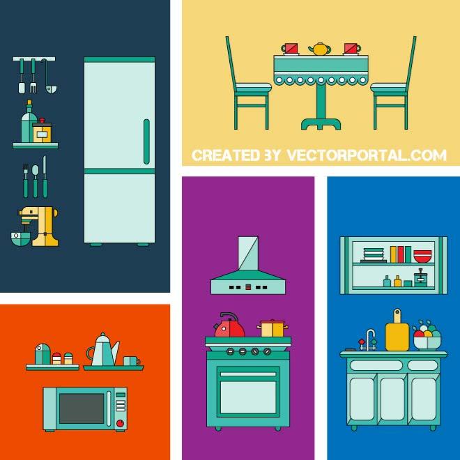 660x660 Kitchen Vector Graphics