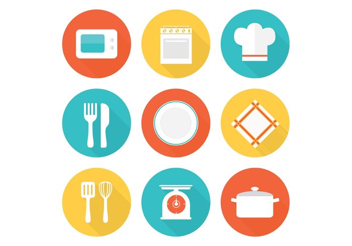 700x490 Free Flat Kitchen Vector Icons 127425