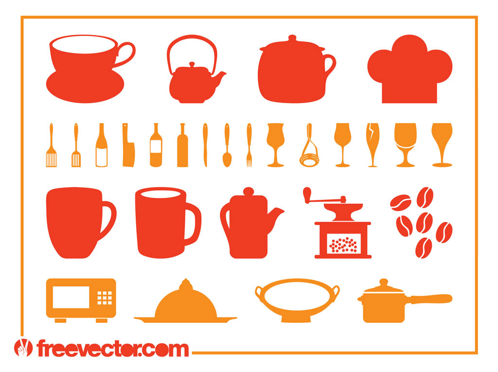 1024x765 Kitchen Utensils Set Vector Art Amp Graphics