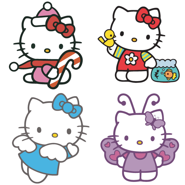 600x600 Hello Kitty Vector Free 123freevectors