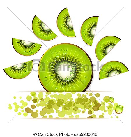 450x470 Slice Of Kiwi In Decorated Form.