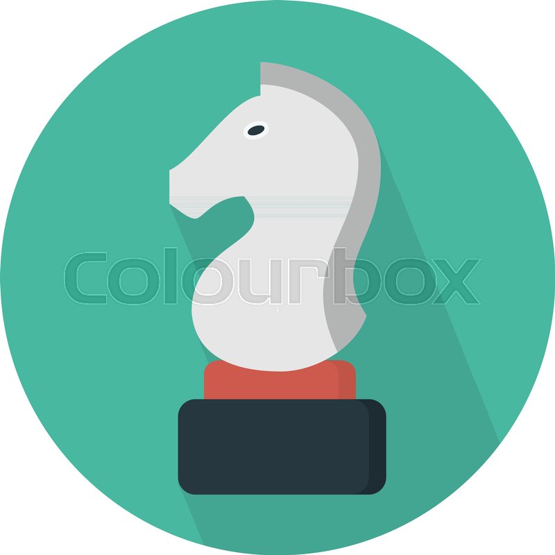 800x800 Knight Chess Piece Stock Vector Colourbox