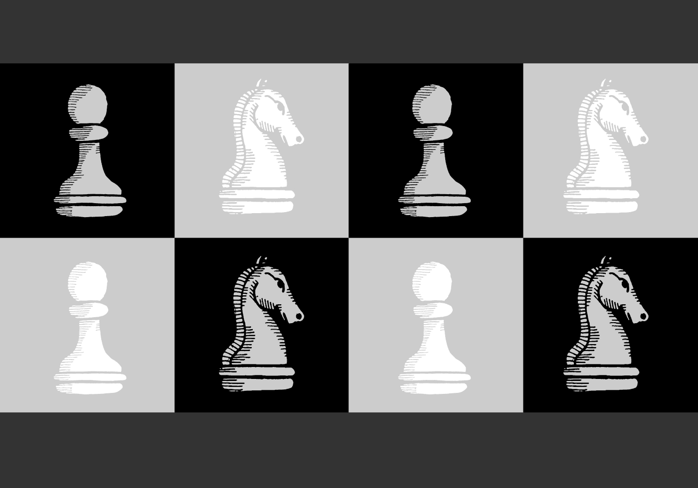 1400x980 Chess Knight Free Vector Art