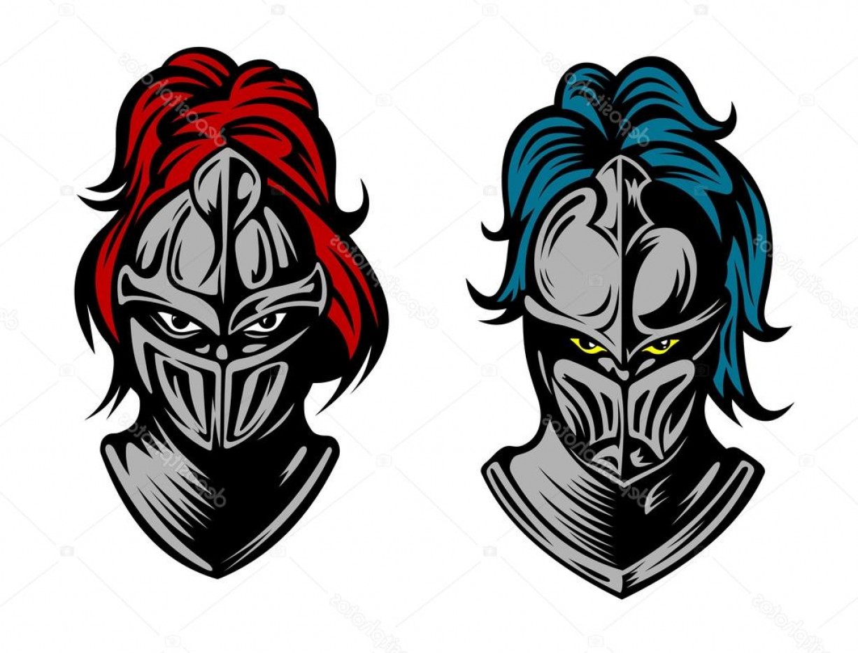 1227x934 Stock Illustration Knight Heads In Medieval Armour Shopatcloth