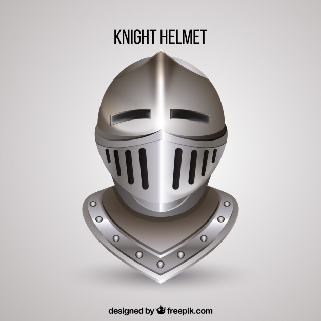 626x626 Knight Helmet With Realistic Style Vector Free Download