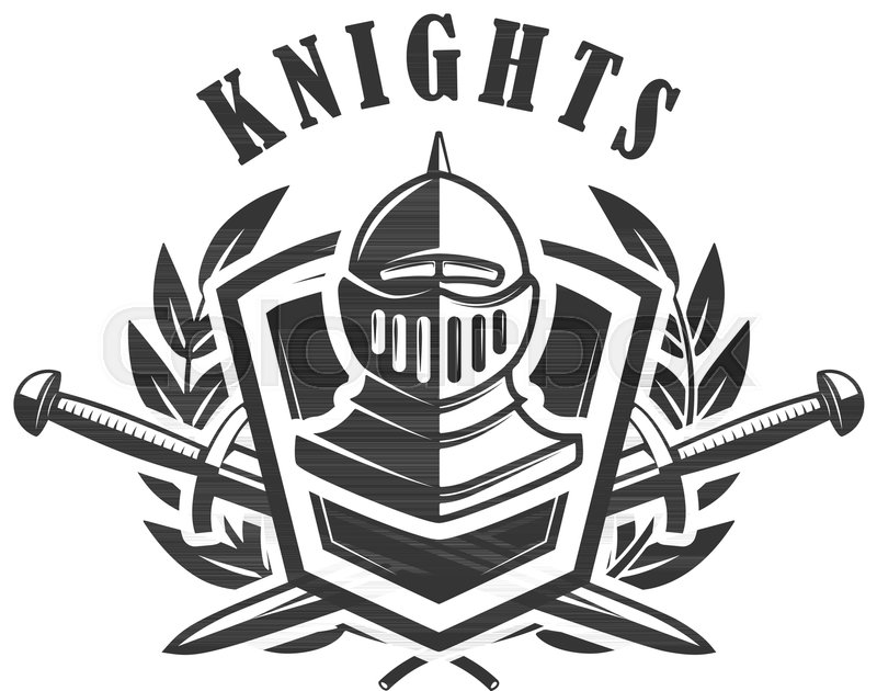 800x630 Knights. Emblem Template With Medieval Knight Helmet. Design