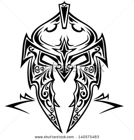 450x470 Tribal Vector Knight Helmet. Clipart Panda