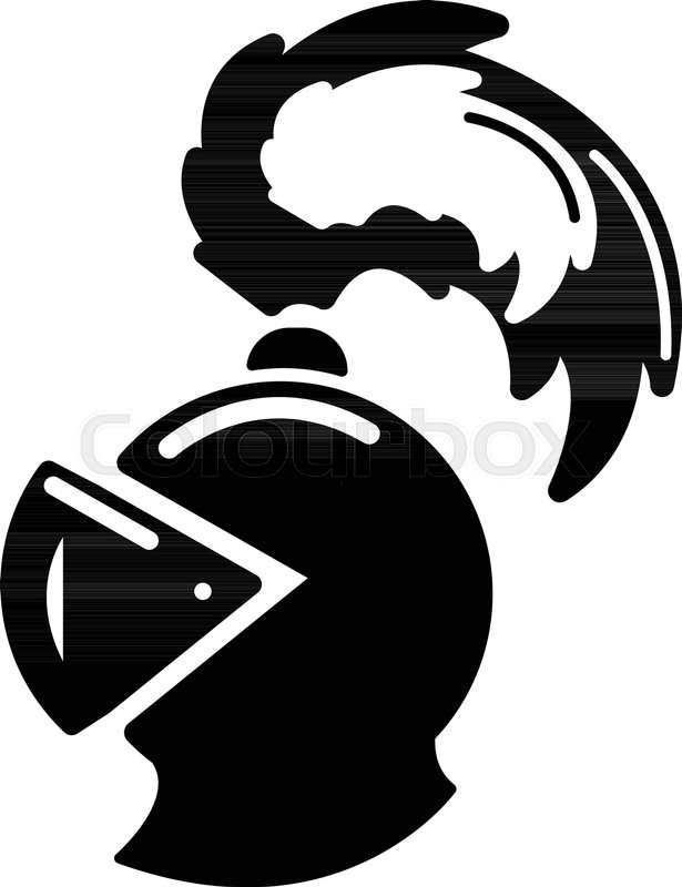 615x800 Warrior Knight Helmet Icon. Simple Illustration Of Knight Helmet
