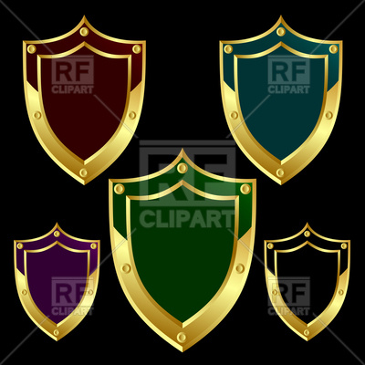 400x400 Knight Shield With Golden Border Vector Image Vector Artwork Of