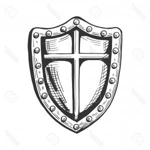 300x300 Photostock Vector Vector Medieval Knight Shield Icon Middle Age