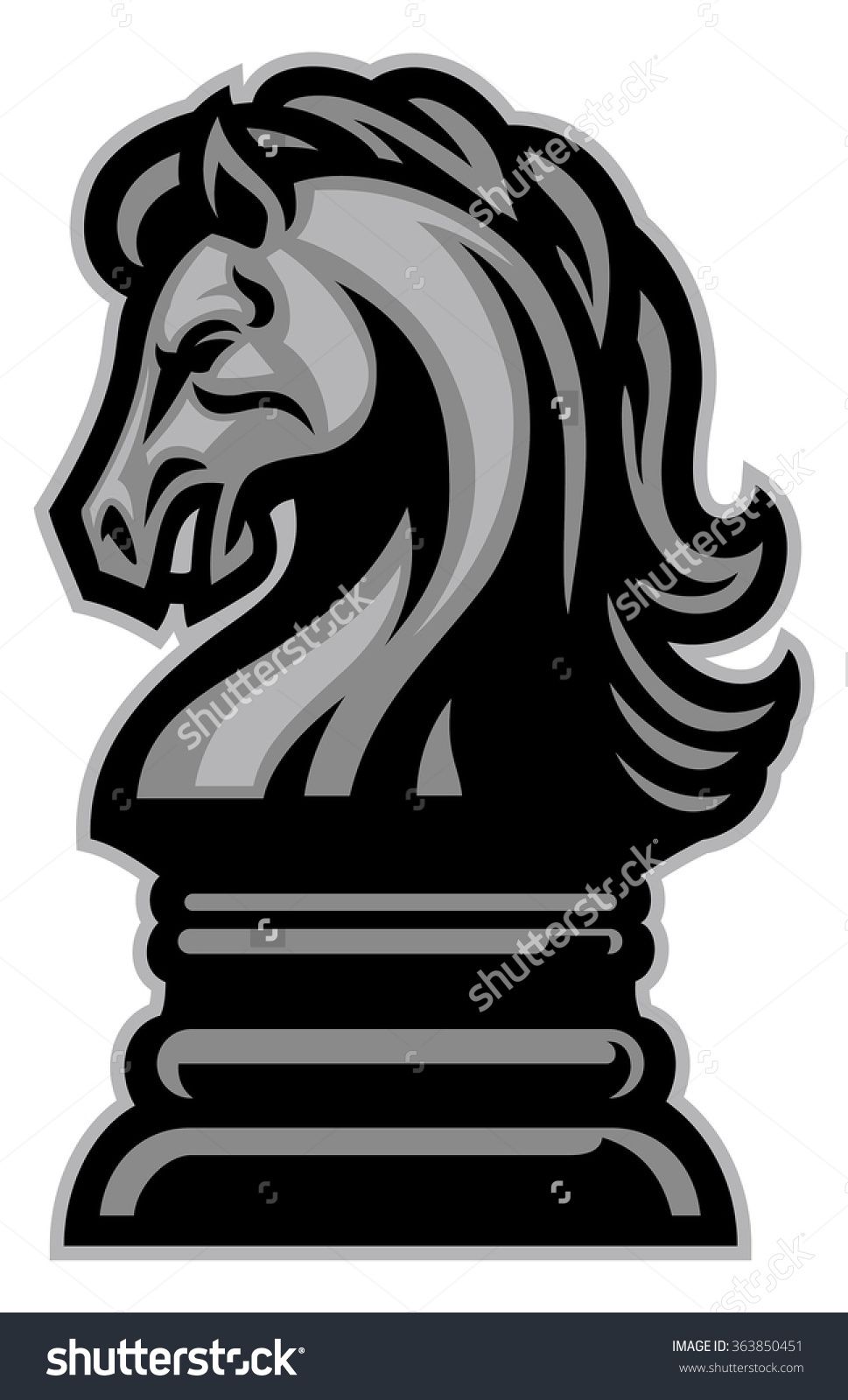 969x1600 Knight Horse Chess Stock Vector Illustration 363850451