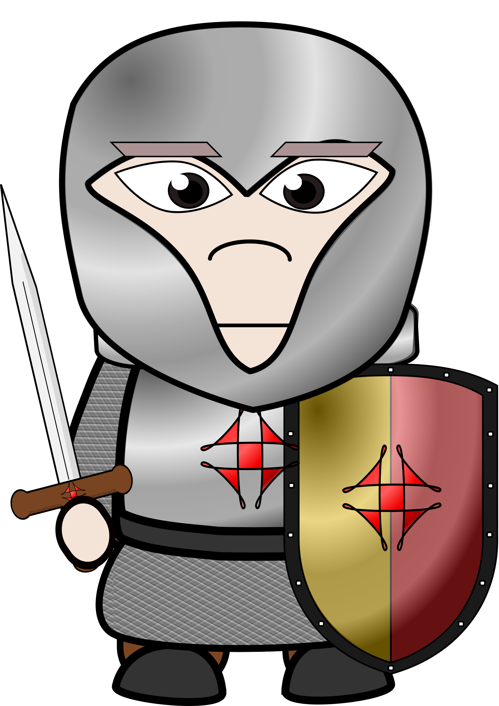 1697x2400 Chibi Knight Vector Clipart Image
