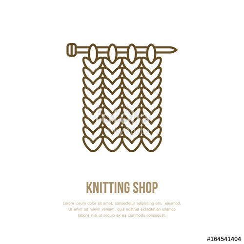 500x500 Knitting Vector Icon In Modern Flat Line Style. Elements