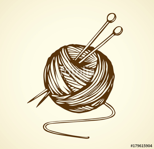 500x484 Knitting. Vector Drawing Stock Image And Royalty Free Vector