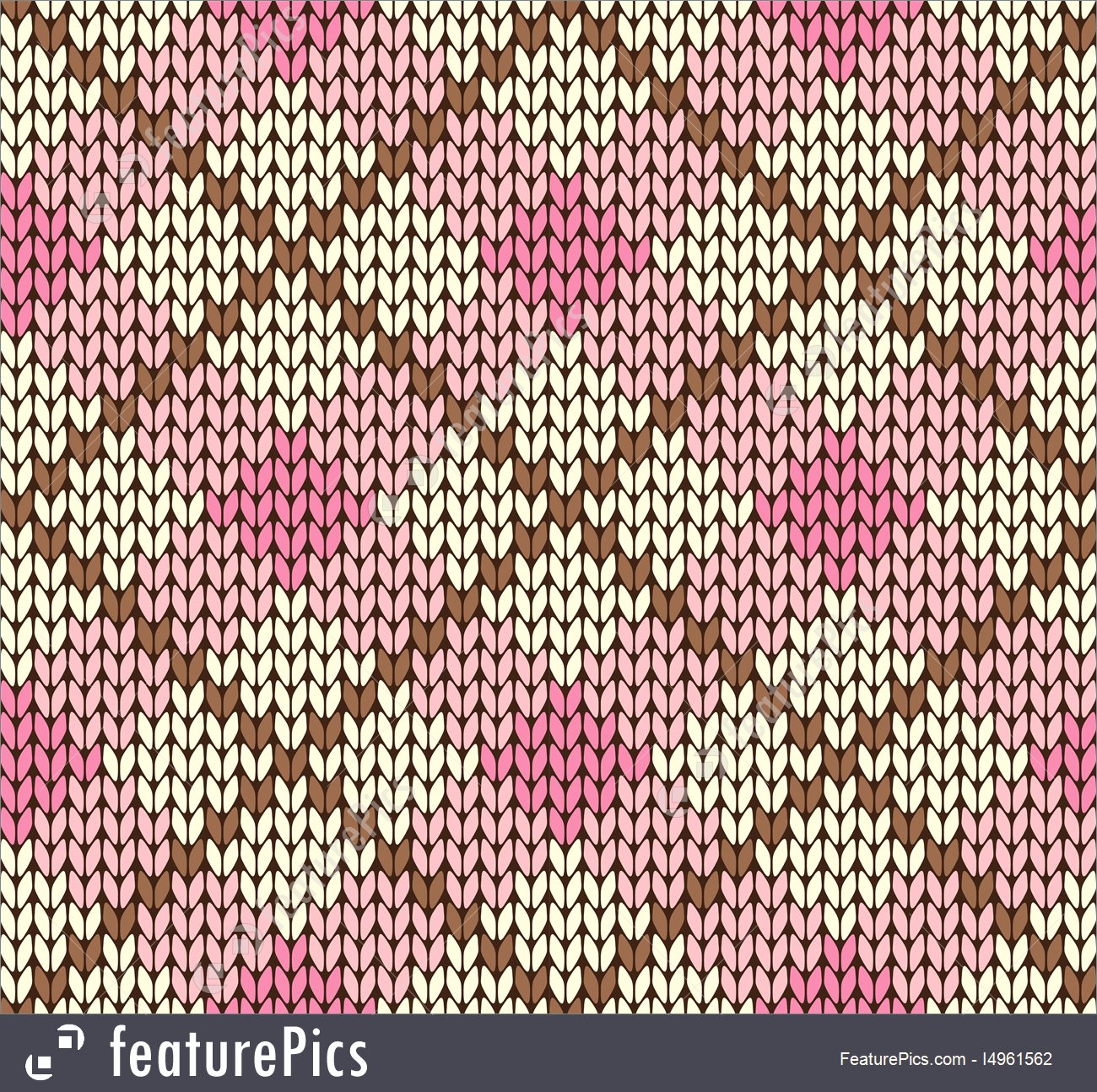 1300x1294 Seamless Knitting Vector Pattern