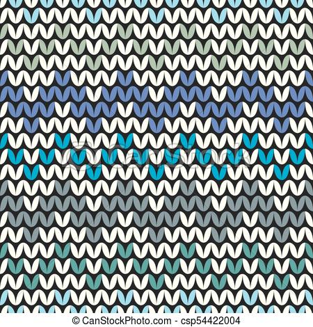 450x470 Tile Blue And Grey Zig Zag Knitting Vector Pattern Or Winter