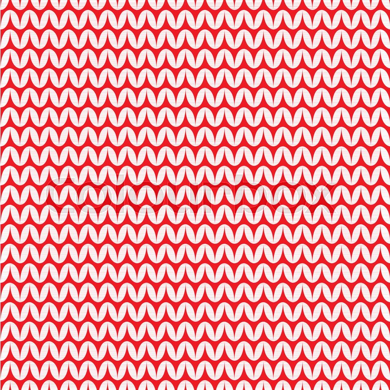 800x800 Tile Red And White Knitting Vector Pattern Or Winter Background