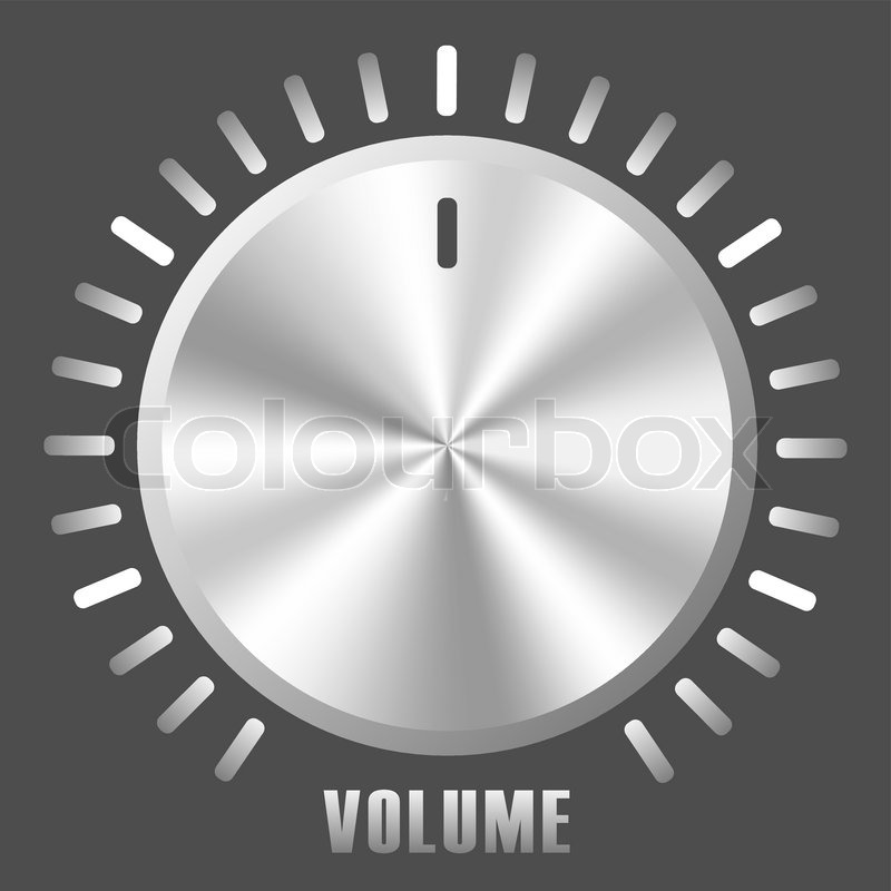 800x800 Vector Metallic Volume Control Knob Stock Vector Colourbox