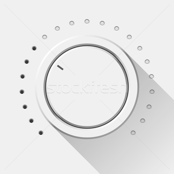 600x600 White Technology Volume Knob Vector Illustration Vitaly Kuzmin