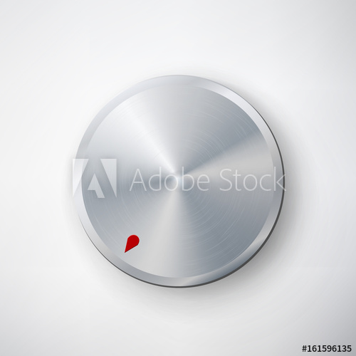 500x500 Dial Knob Vector. Global Swatches. Realistic Plastic Button