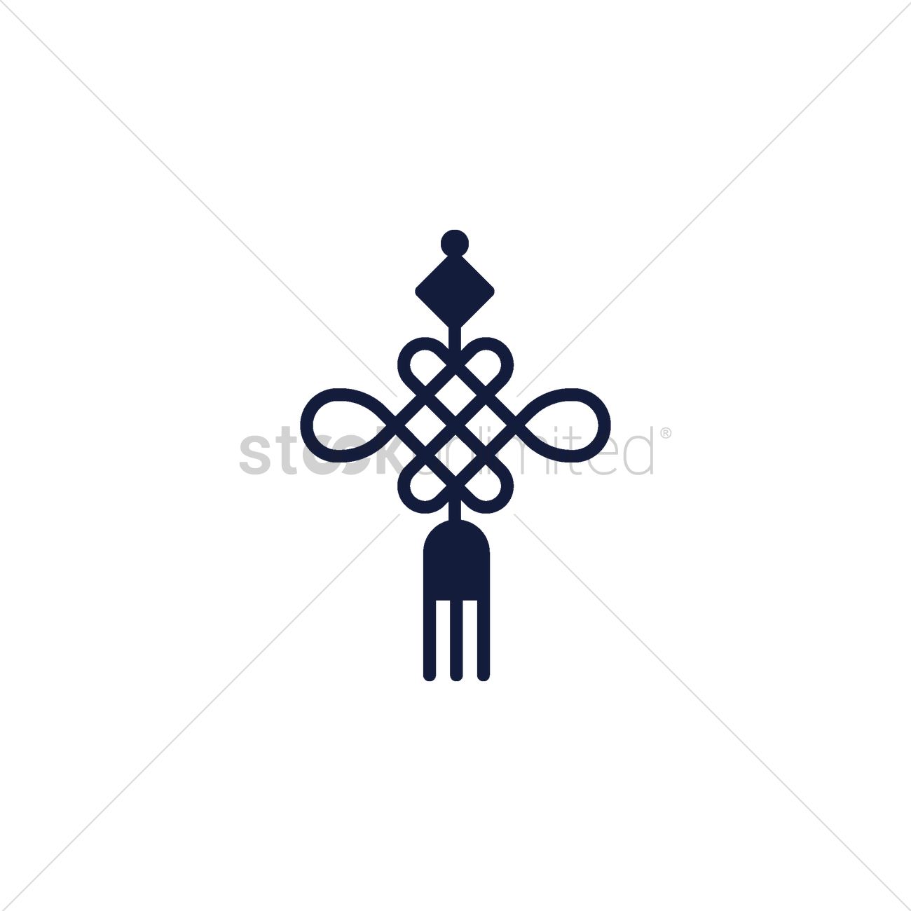 1300x1300 Chinese Knot Vector Image