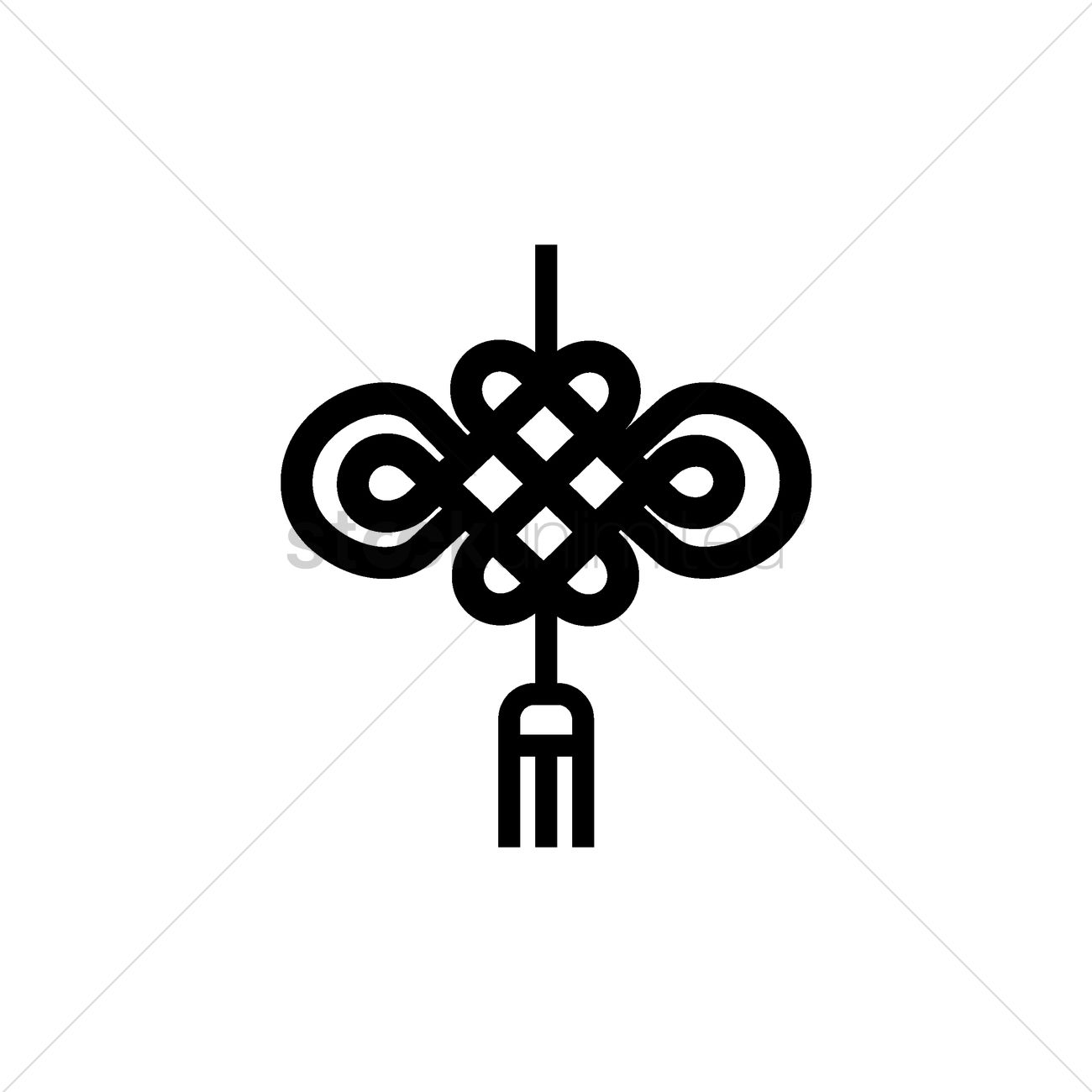 1300x1300 Chinese Knot Vector Image