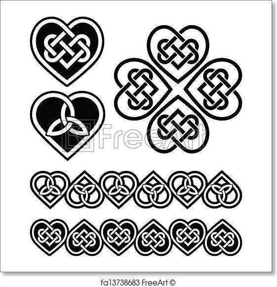 561x581 Free Art Print Of Celtic Heart Knot