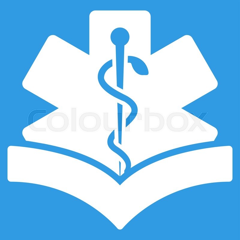 800x800 Medical Knowledge Vector Icon. Style Is Flat Symbol, White Color