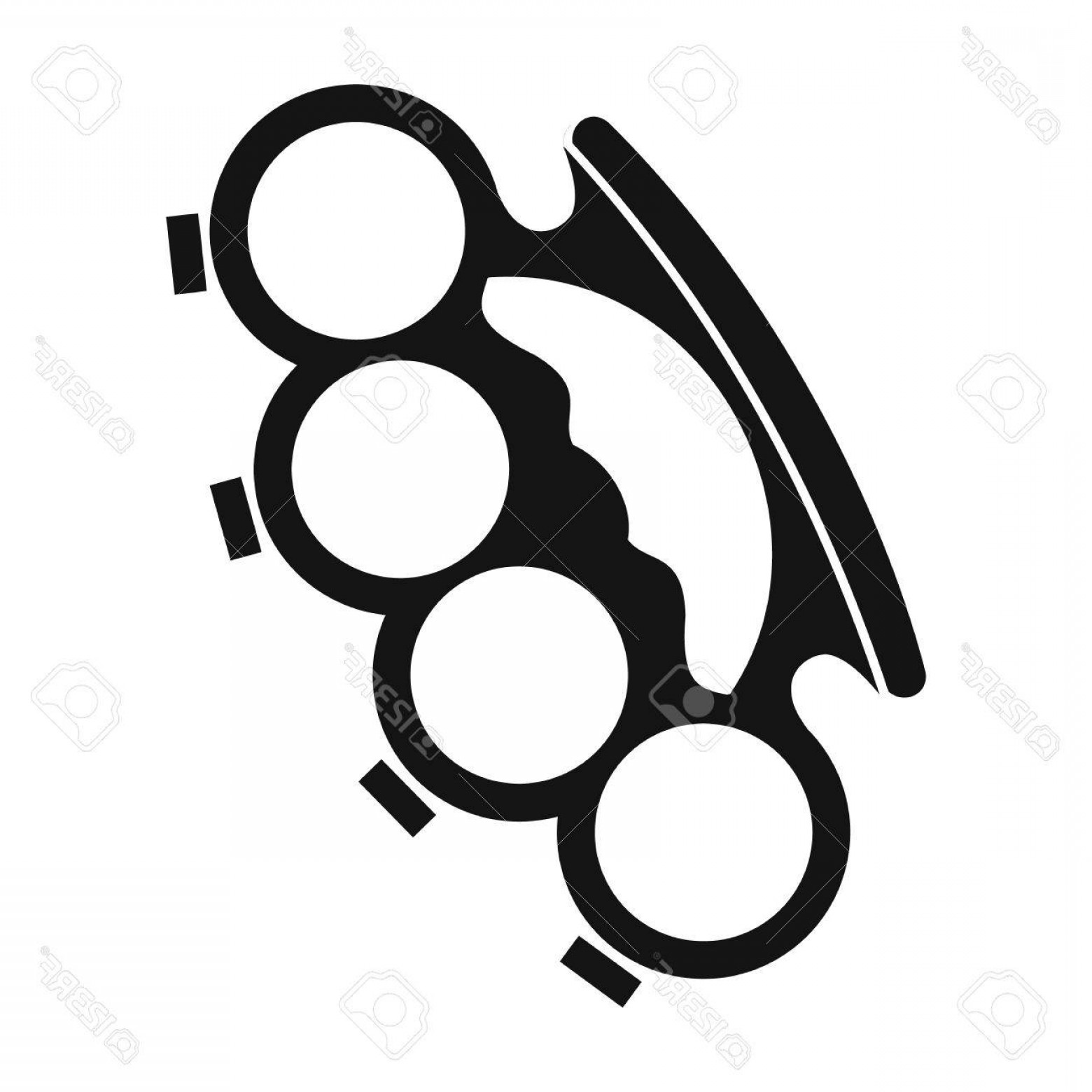 1560x1560 Photostock Vector Brass Knuckles Black Simple Icon On A White