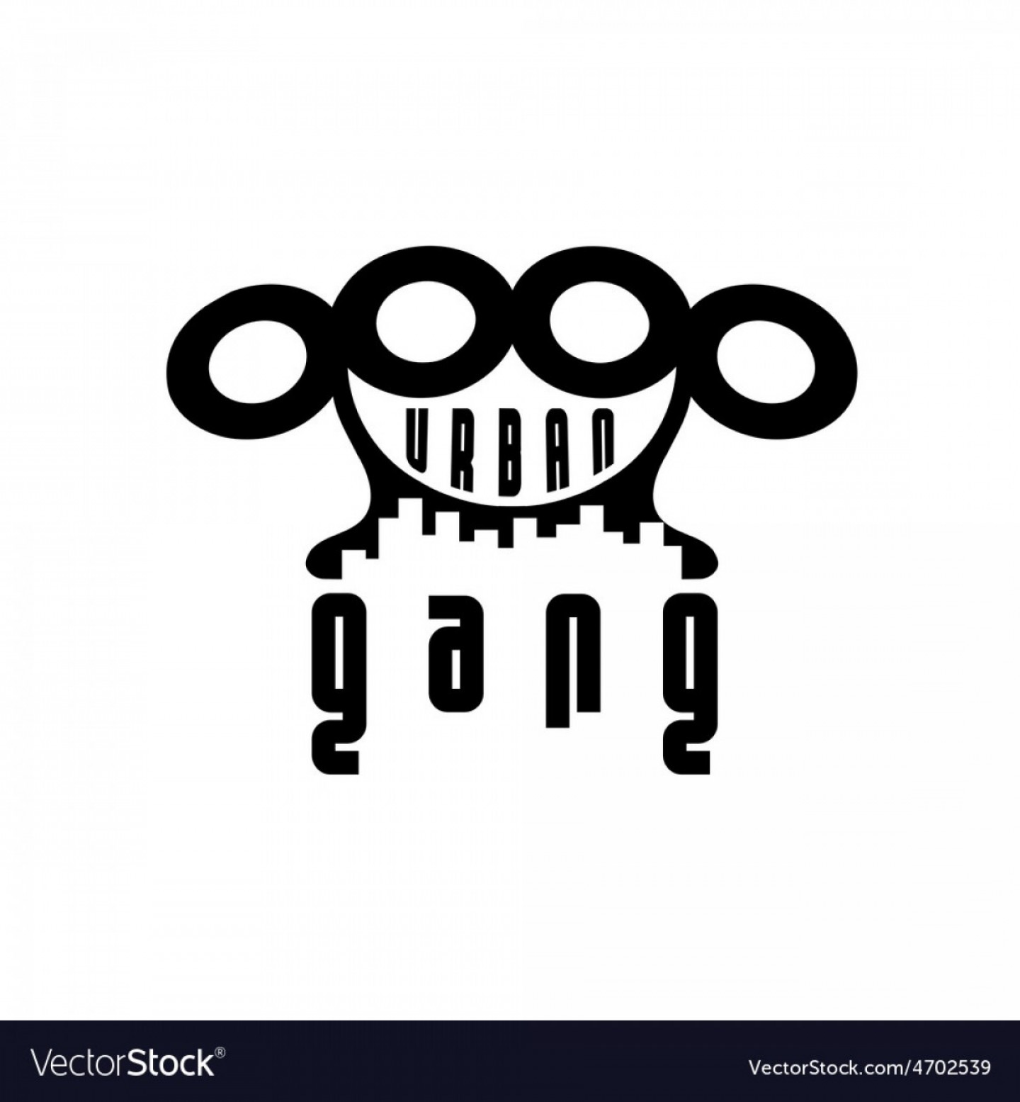 1440x1555 Urban Gang Emblem With Brass Knuckles Vector Lazttweet