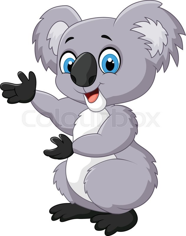 631x800 Vector Illustration Of Happy Cartoon Koala Stock Vector Colourbox