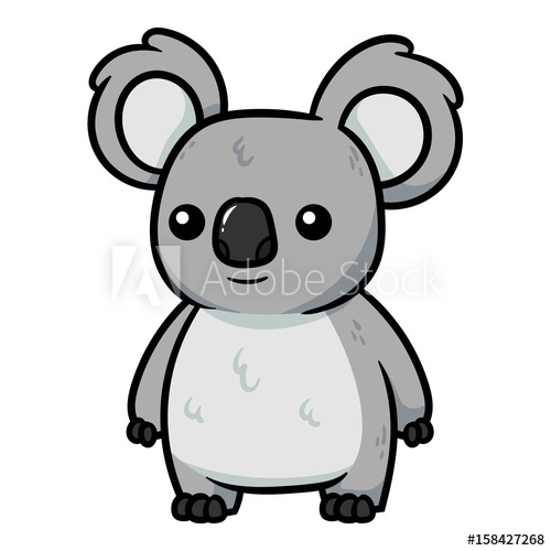 500x500 Cartoon Koala Vector Illustration